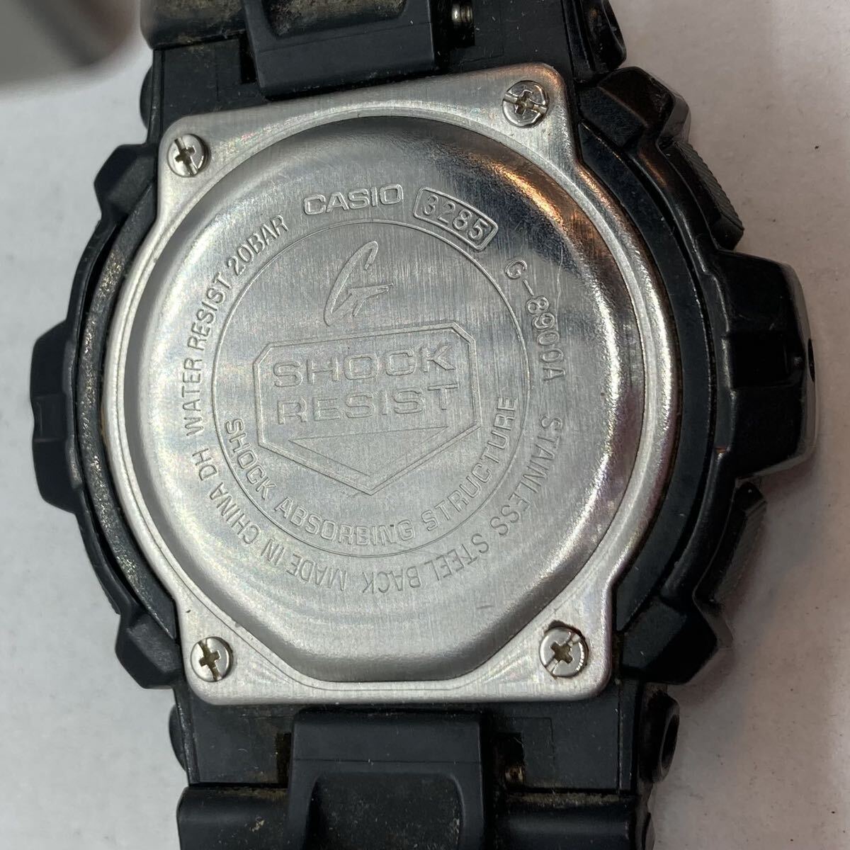 268-0004 CASIO カシオ G-SHOCK 腕時計 ラバーベルト ブラック 稼働品_画像2