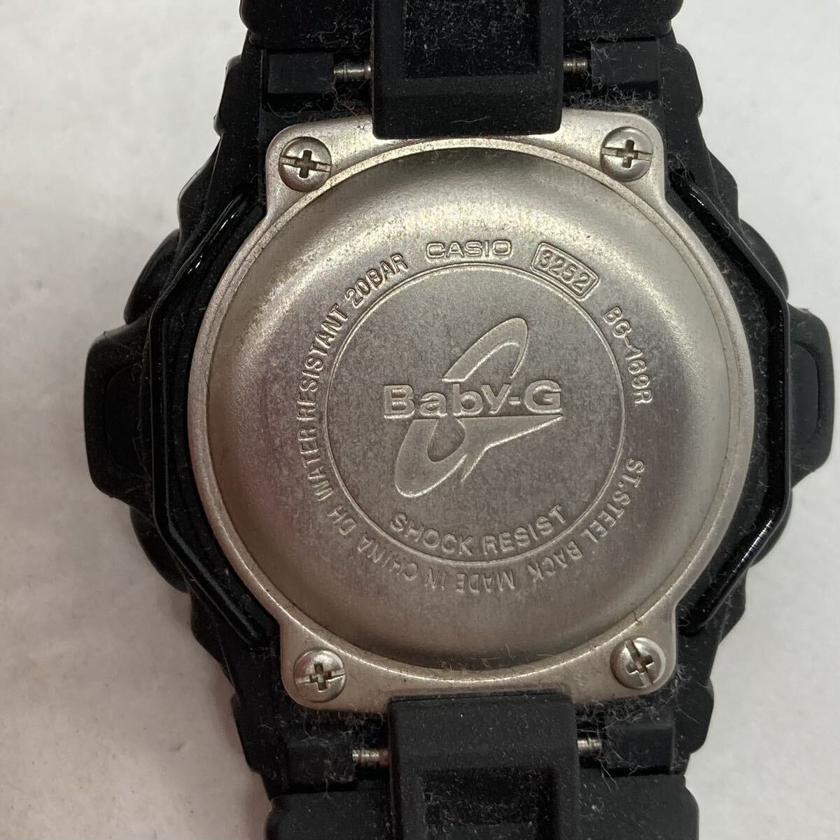 268-0796 CASIO Baby-G 腕時計 ラバーベルト ブラック 電池切れ 動作未確認_画像2