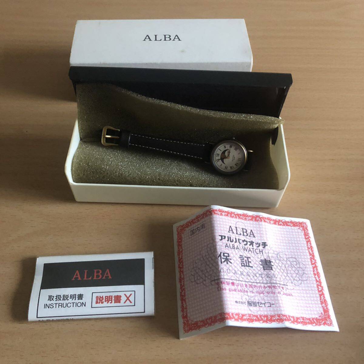 272-0876 SEIKO セイコー ALBA アルバ SUCCESS レディース腕時計 革ベルト クオーツ V891-0050 電池切れ 動作未確認の画像1