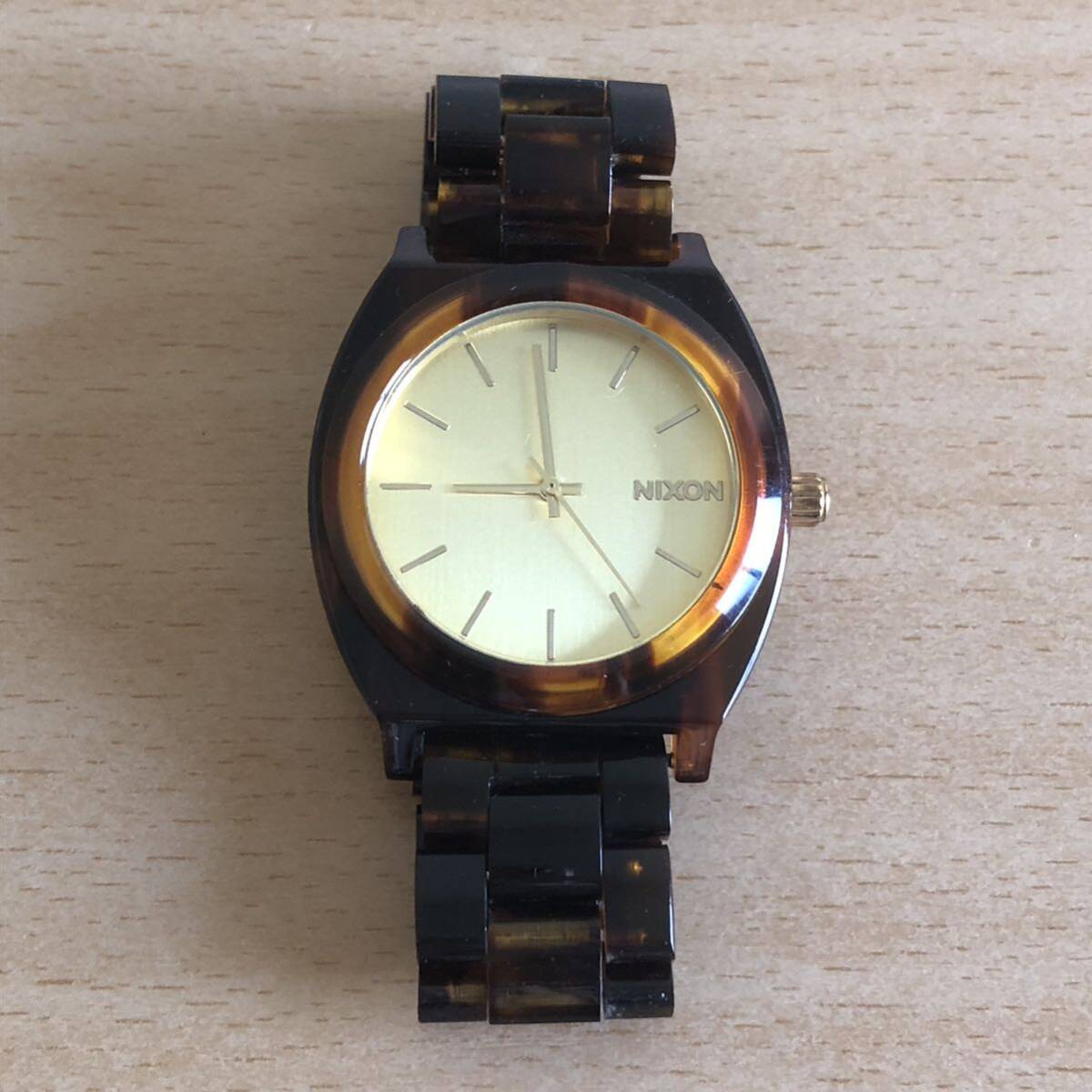 276-0066 NIXON ニクソン THE TIME TELLER ACETATE タイムテラー メンズ腕時計 クオーツ 電池切れ 動作未確認の画像2