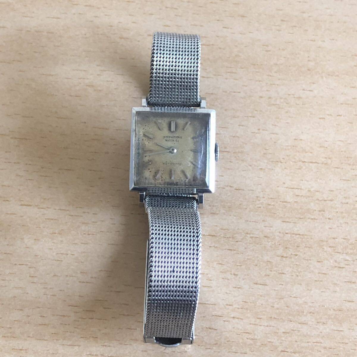 276-0049 INTERNATIONAL WATCH Co レディース腕時計 金属ベルト 自動巻き ジャンクの画像3