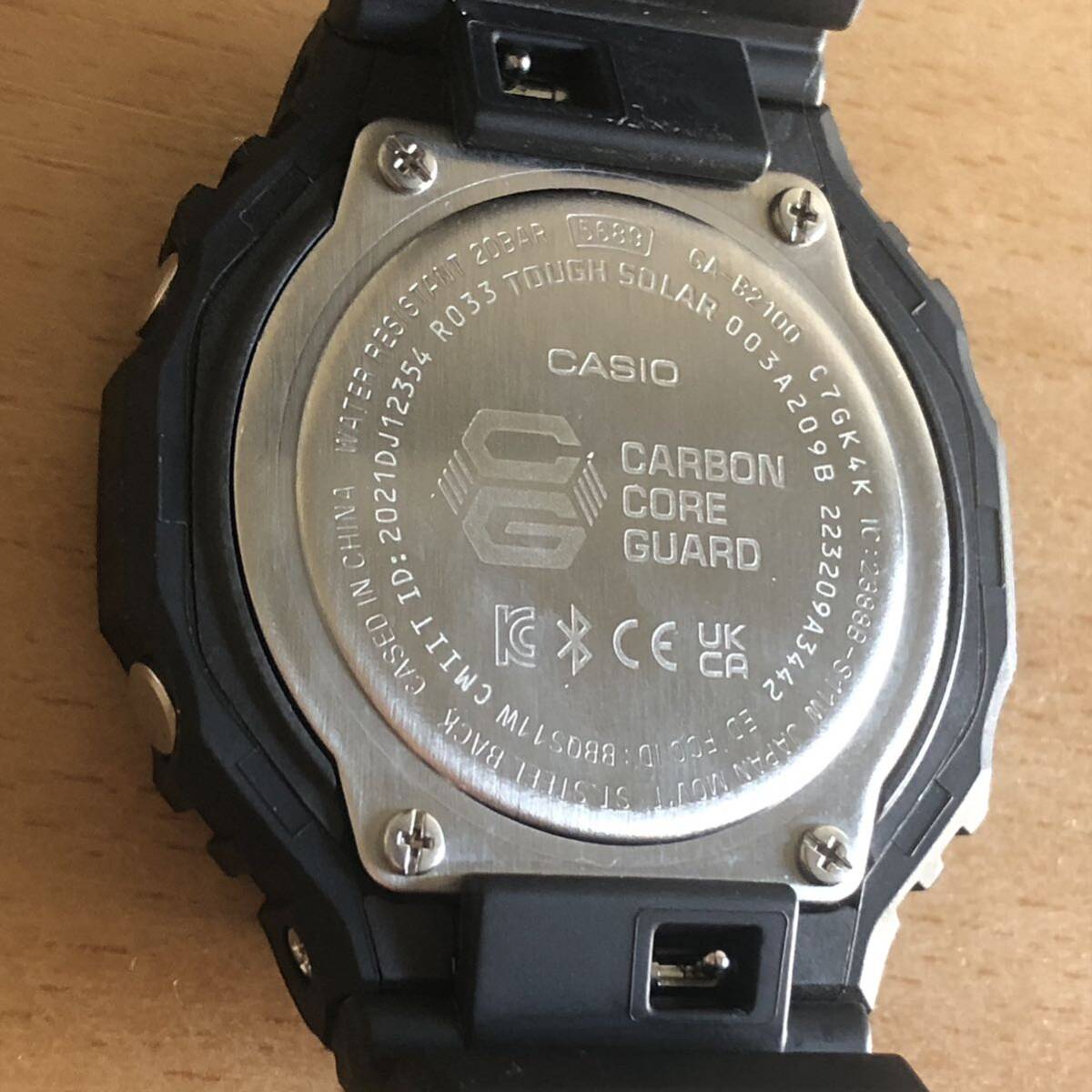 282-1180 CASIO カシオ G-SHOCK メンズ腕時計 ラバーベルト ソーラー 黒 ブラック GA-B2100 動作確認済みの画像5