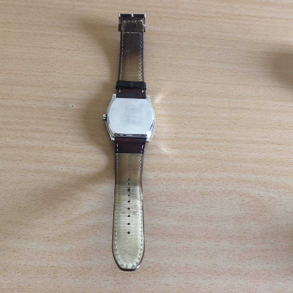 289-0708 TIMEX Timex мужские наручные часы кожа ремень кварц Perpetual календарь MM разряженная батарея работоспособность не проверялась 