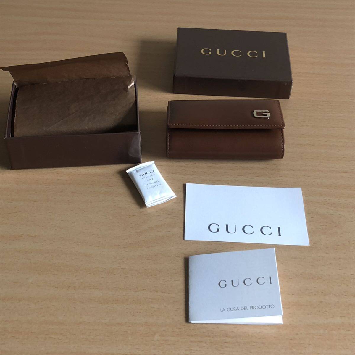289-0087 GUCCI Gucci key case tea Brown 162845
