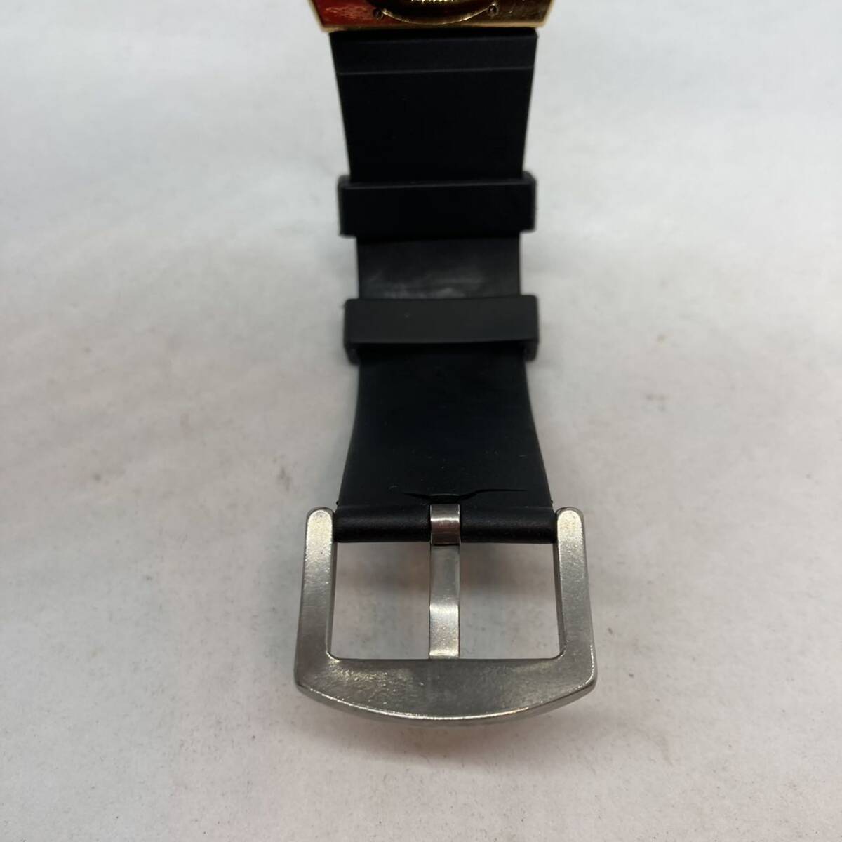 294-0404 T-WINNER 腕時計 ラバーベルトブラック 自動巻き 稼働品_画像9