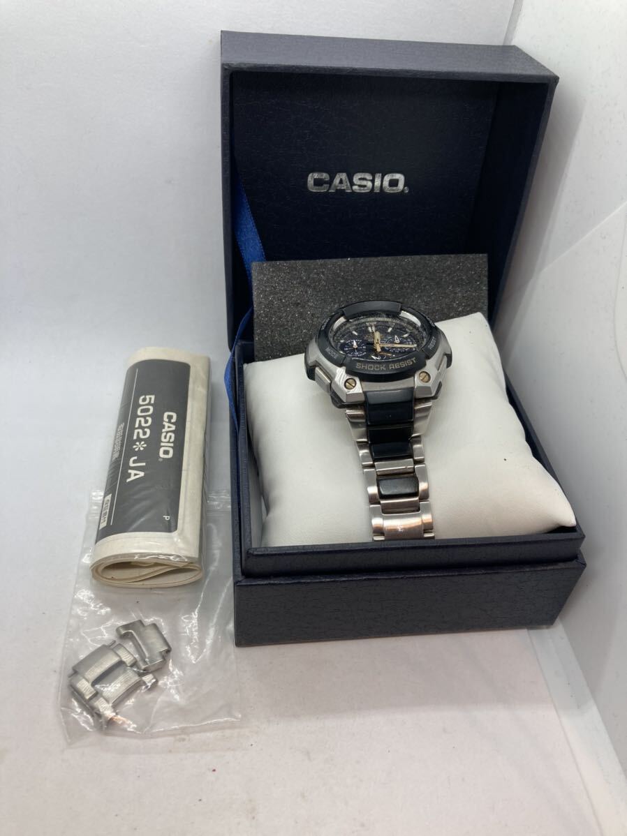 294-0037 CASIO G-SHOCK 腕時計 MTG-100G 金属ベルト シルバー 電池切れ 動作未確認の画像1