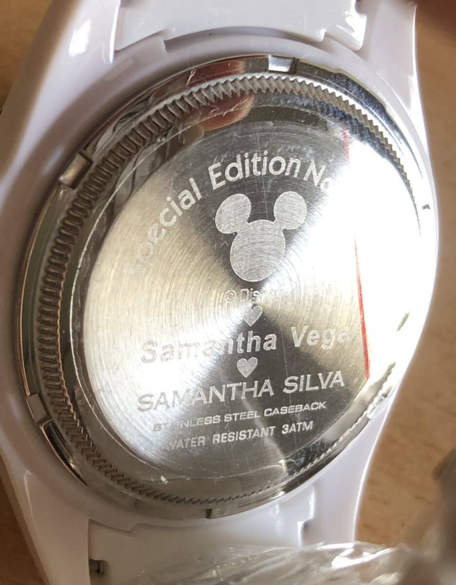 281-0004 SAMANTHA SILVA × Samantha Vega ディズニー　ミッキーマウス　メンズ　レディース　腕時計　クオーツ　白　電池切れ 動作未確認_画像6