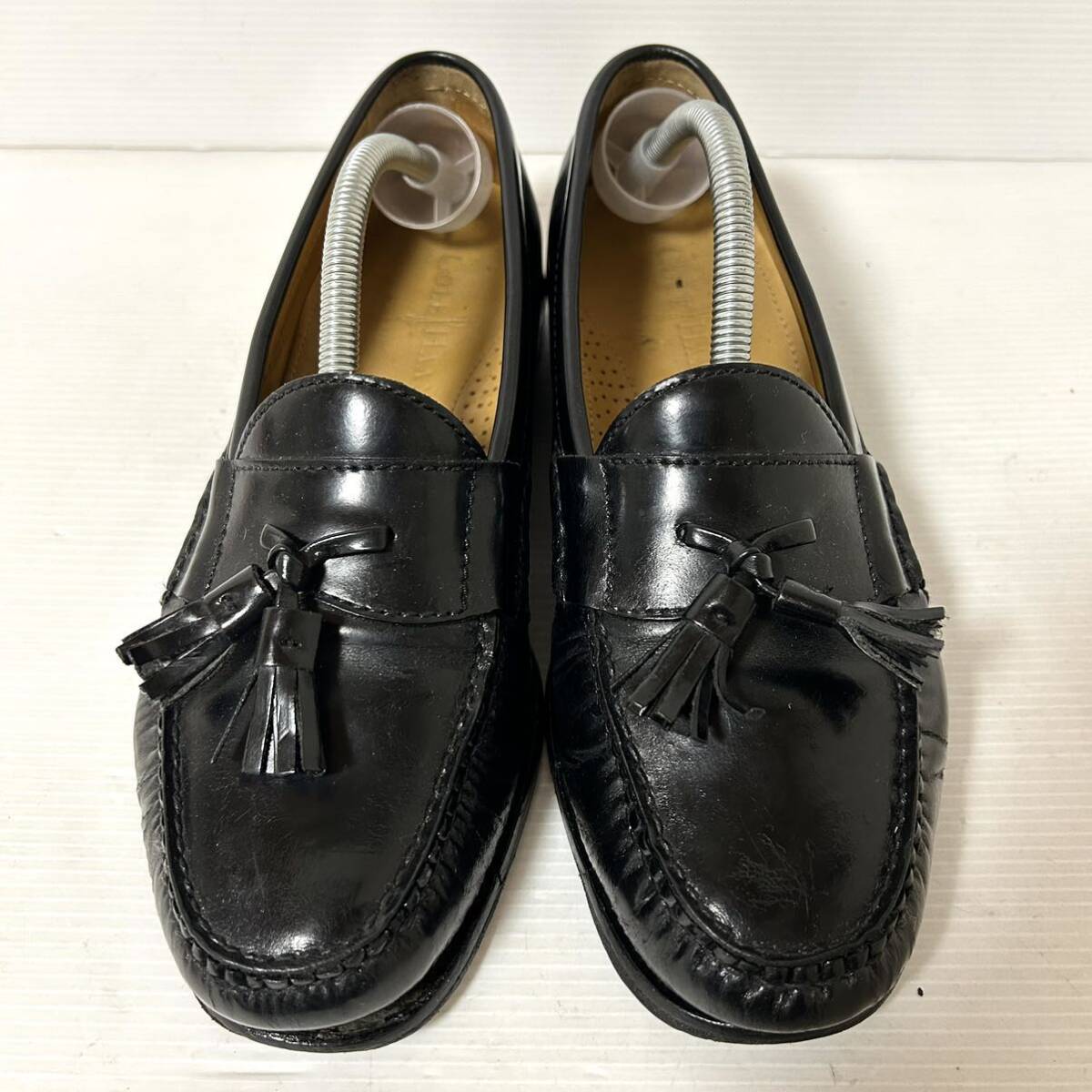 Cole Haan コール ハーン タッセルローファー レザーシューズ 革靴 71/2M 25.5cm ブラック ＊65の画像2