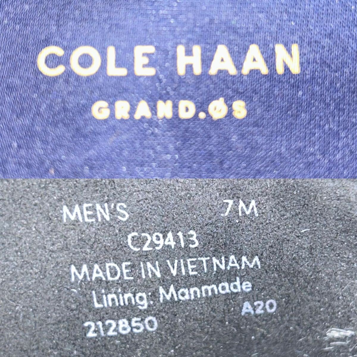 【美品】COLE HAAN GRAND TOUR WING OX C29413 コールハーン ウィングチップ レザーシューズ 7M 25cm ブラック ＊DEの画像10