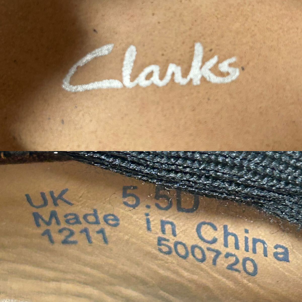 Clarks クラークス　スエードサンダル　ウェッジサンダル　UK51/2D 24.5cm スエード　グレー　ネイビー　＊34_画像9