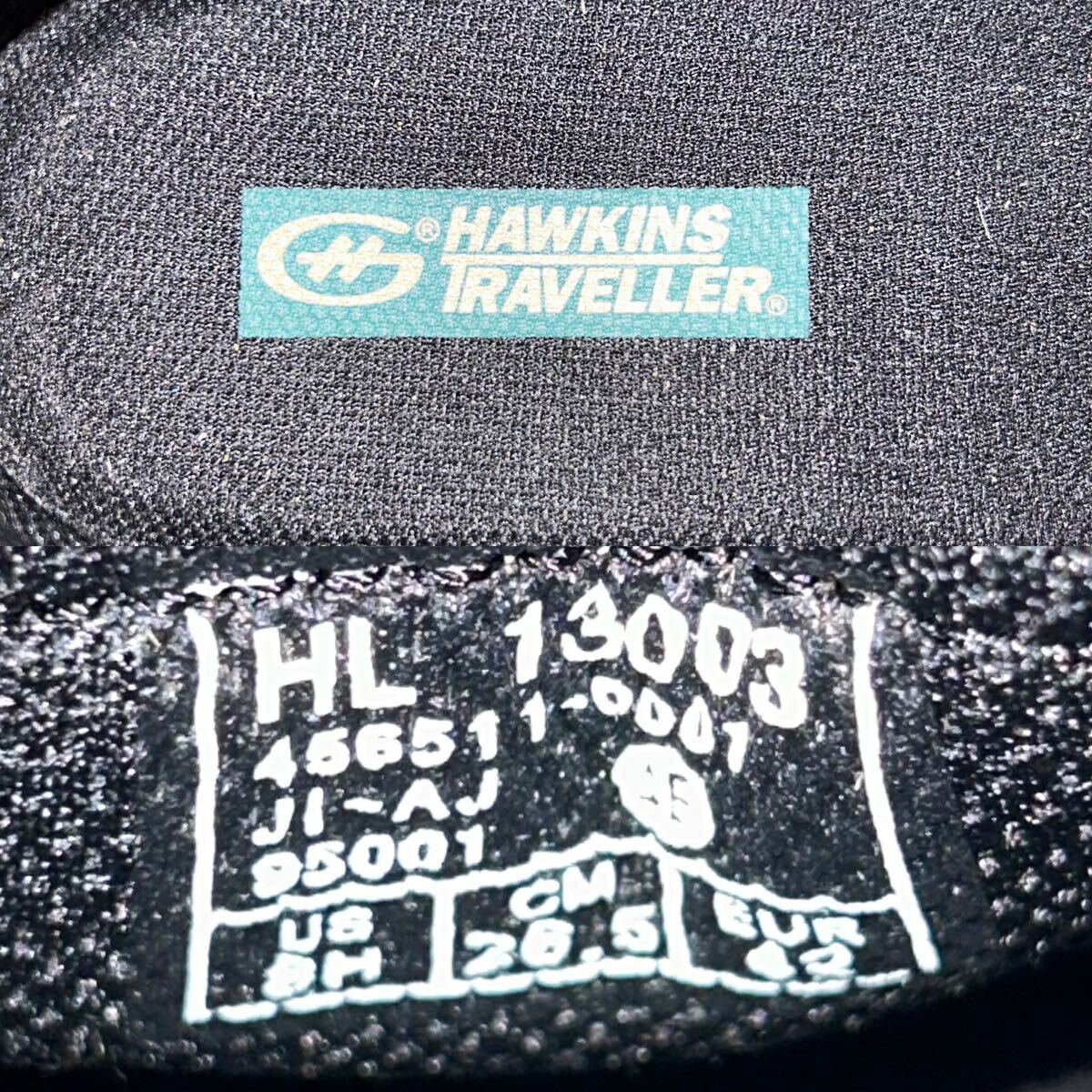 【美品】HAWKINS TRAVELLER ホーキンストラベラー ウォーキングシューズ スリッポン 26.5cm ブラック ＊65の画像10