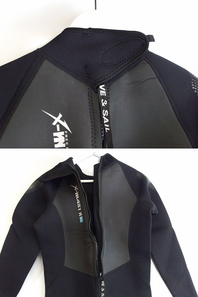  не использовался товар! DIVE&SAIL полный костюм 3mm мужской XL размер мокрый костюм XL 9491 черный kz4614205537