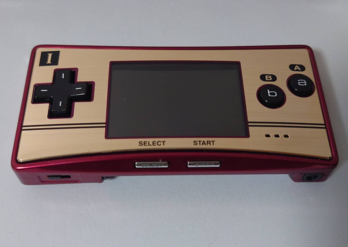 (3958) Nintendo 任天堂 GAME BOY micro ゲームボーイミクロ ファミコンカラー OXY-001 美品 動作未確認_画像2