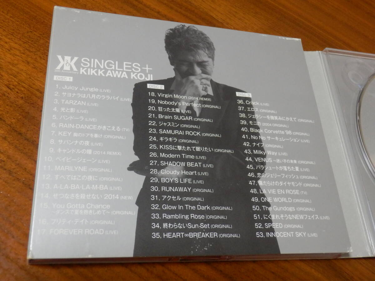 吉川晃司 CD3枚組ベストアルバム「SINGLES＋」30周年記念コンプリート シングル コレクション COMPLEX コンプレックス 帯あり_画像4