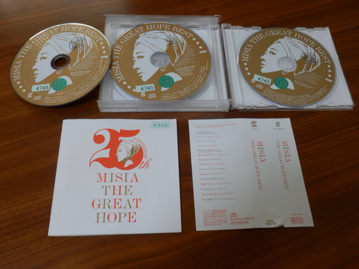 MISIA CD3枚組ベストアルバム 「THE GREAT HOPE BEST」レンタル落ち アイノカタチ 逢いたくていま Everything 帯あり の画像2