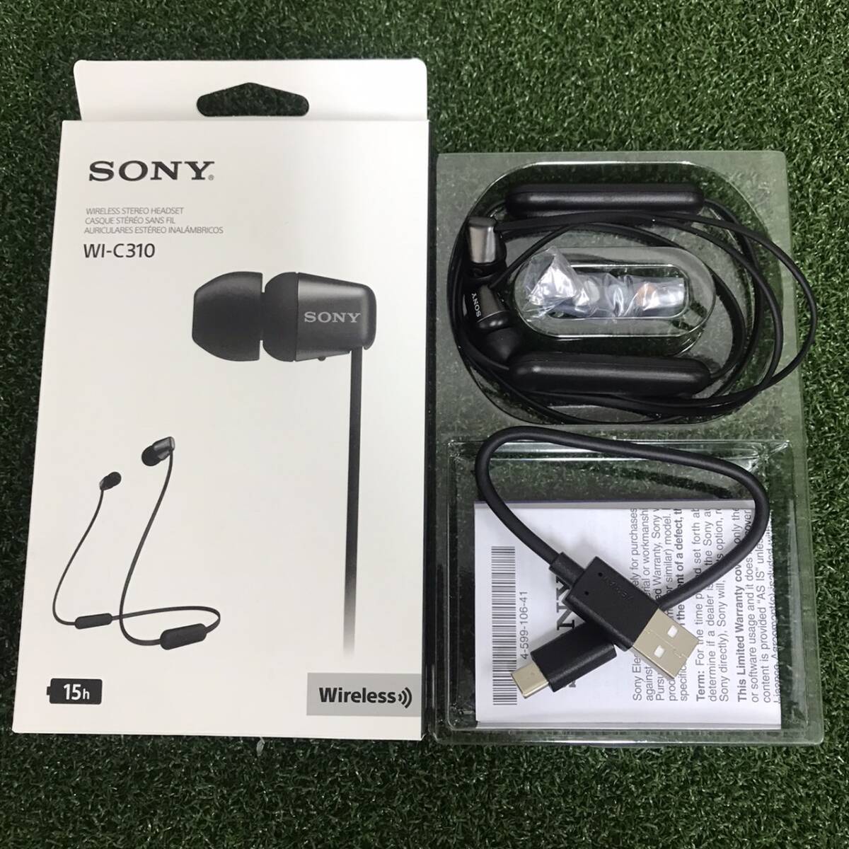 SONY ソニー ワイヤレス ステレオ ヘッドセット WI-C310 ブラック ワイヤレス Bluetooth イヤホン Wireless Aの画像1
