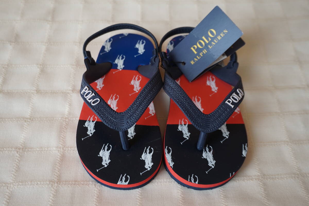 新品　◇　POLO　RALPH LAUREN　ラルフローレン　◇　キッズ 　ビーチサンダル　◇　size 17.1cm_画像1