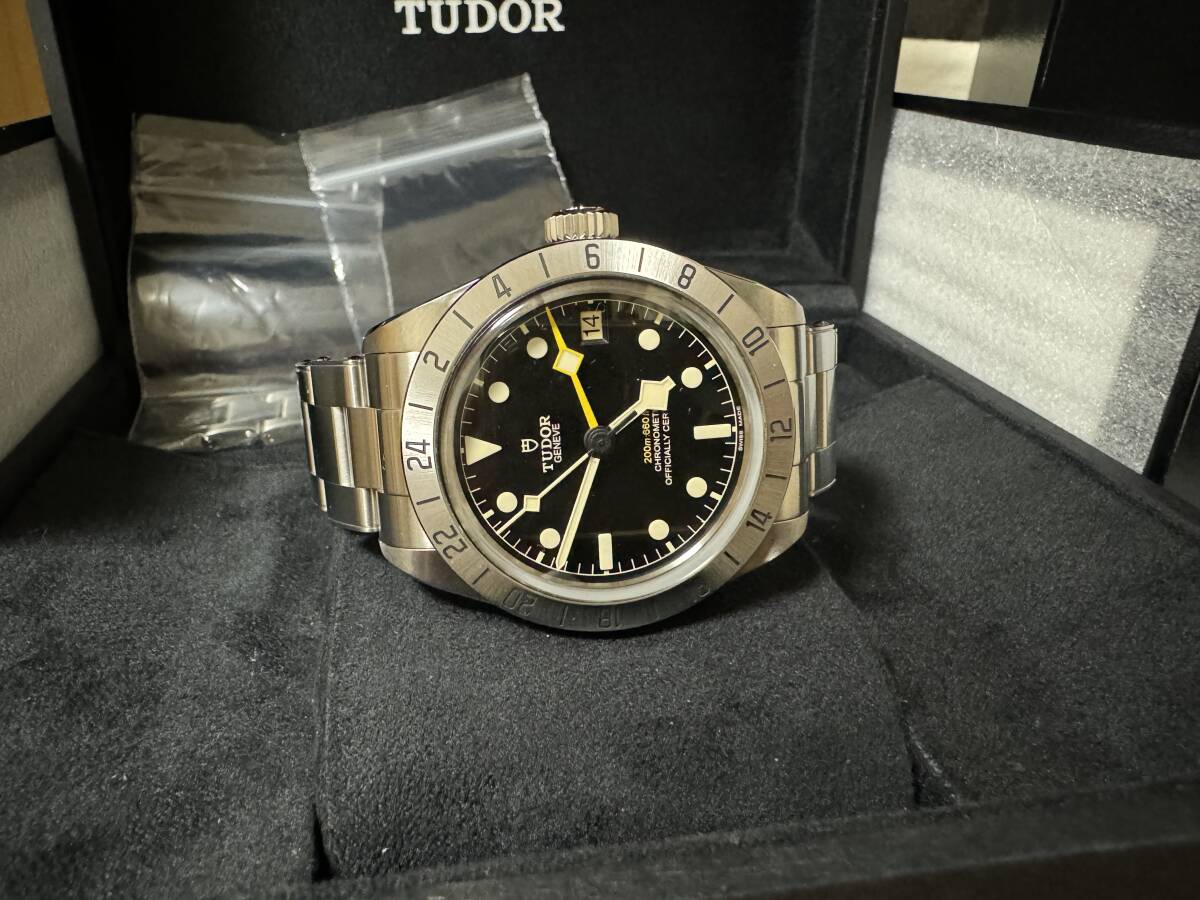 ★1000円売切り TUDOR ブラックベイプロ 79470 新品未使用極美品 内外箱 冊子 ギャランティーカード 余り駒完備 チュードル チューダー★