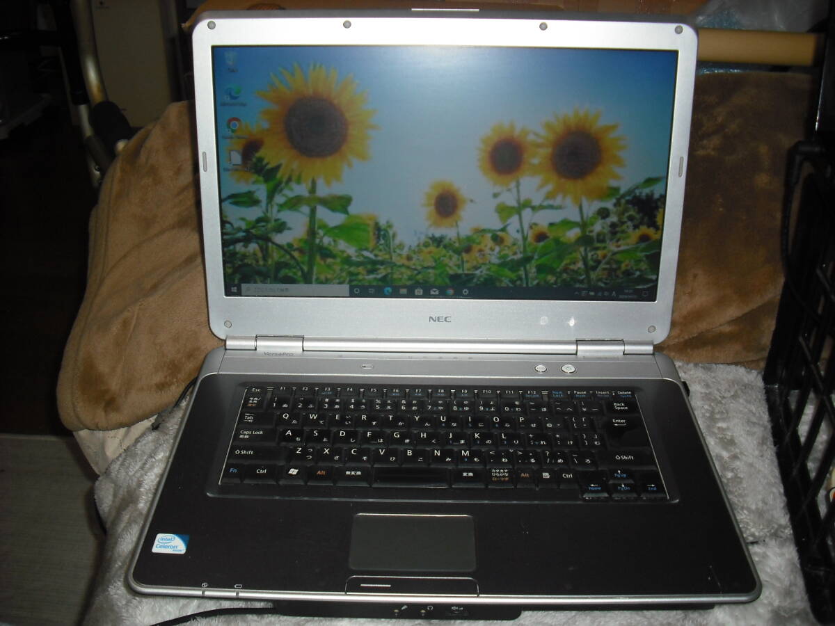即決です! NEC VersaPro VA-9 Win10 Pro 64bit Intel Celeron 900 2.20GHz 4GB 320GB 15.6型 シルバー系 Li-Office AC付 ◇p1228◇