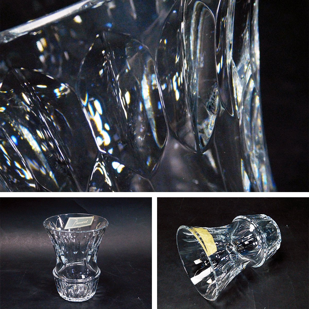 バカラ Baccarat クリスタルガラス フラワーベース((花瓶 飾壺)長期保管品AC24042817_画像1