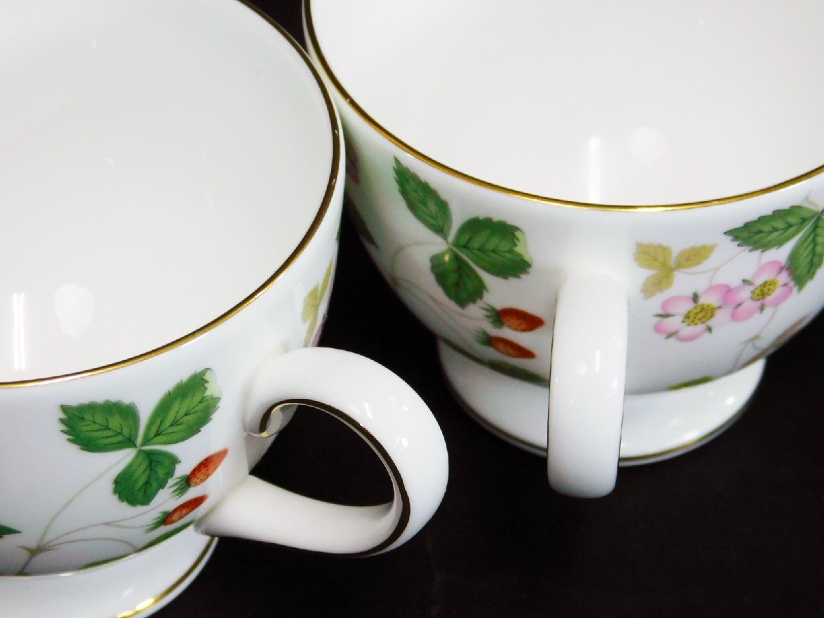 ウェッジウッド WEDGWOOD ワイルドストロベリー WILD STRAWBERRY カップ＆ソーサー(2客)長期保管品AC4040703_画像7