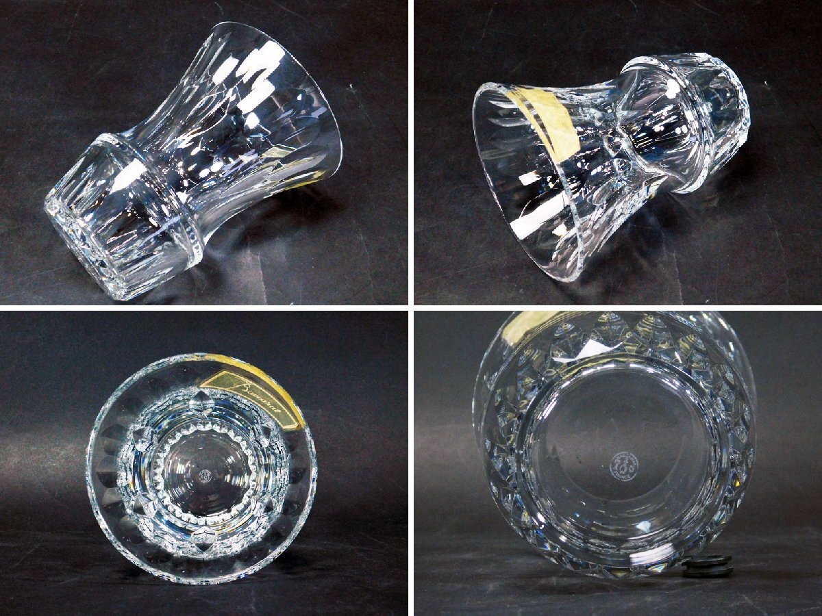 バカラ Baccarat クリスタルガラス フラワーベース((花瓶 飾壺)長期保管品AC24042817_画像9