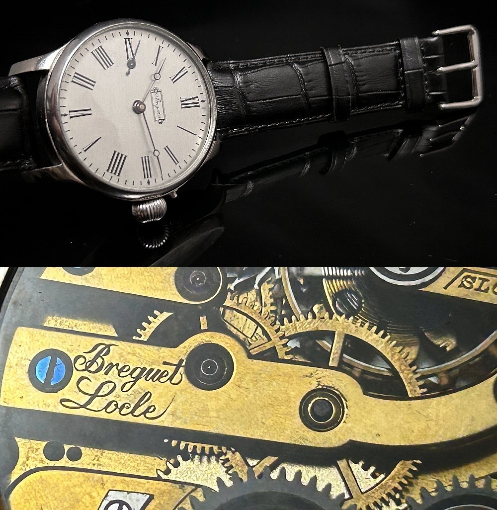 [ Breguet Breguet] antique clock limitation vashu long navy blue s Tintin Lange&Sohne type XX worn te-ji Classic marine 