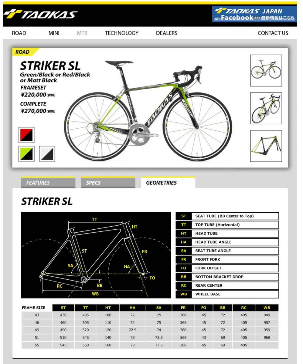 タオカス TAOKAS STRIKER SL カーボン 51サイズの画像3