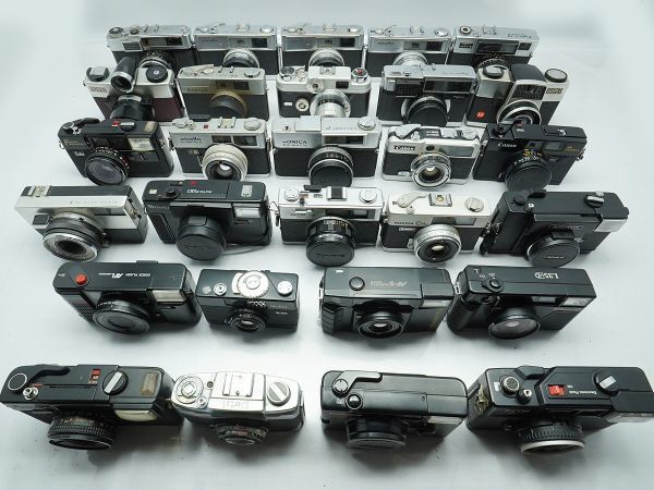 ★レンジファインダーなど★FUJIPET/Canon/FUJICA/Konica/minolta/RICOH/PETRI/ 等 計:28点まとめ【ジャンク品】29896の画像1