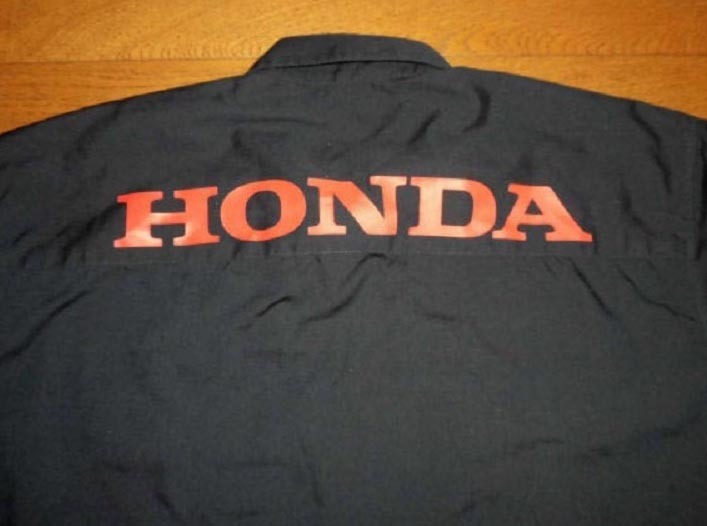 HONDA X GU ホンダ ジーユー コラボ 半袖 ワークシャツ 限定 ボタンシャツ BLK M 使用僅 美品/HRC本田技研XLヨンフォアNSRCBX旧車CB_画像4