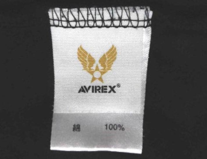 AVIREX アヴィレックス USAFA ミックスカスタム 半袖 Vネック ポケット付 Tシャツ 定7590円 BLK L USED 良品/アビレックス_画像6