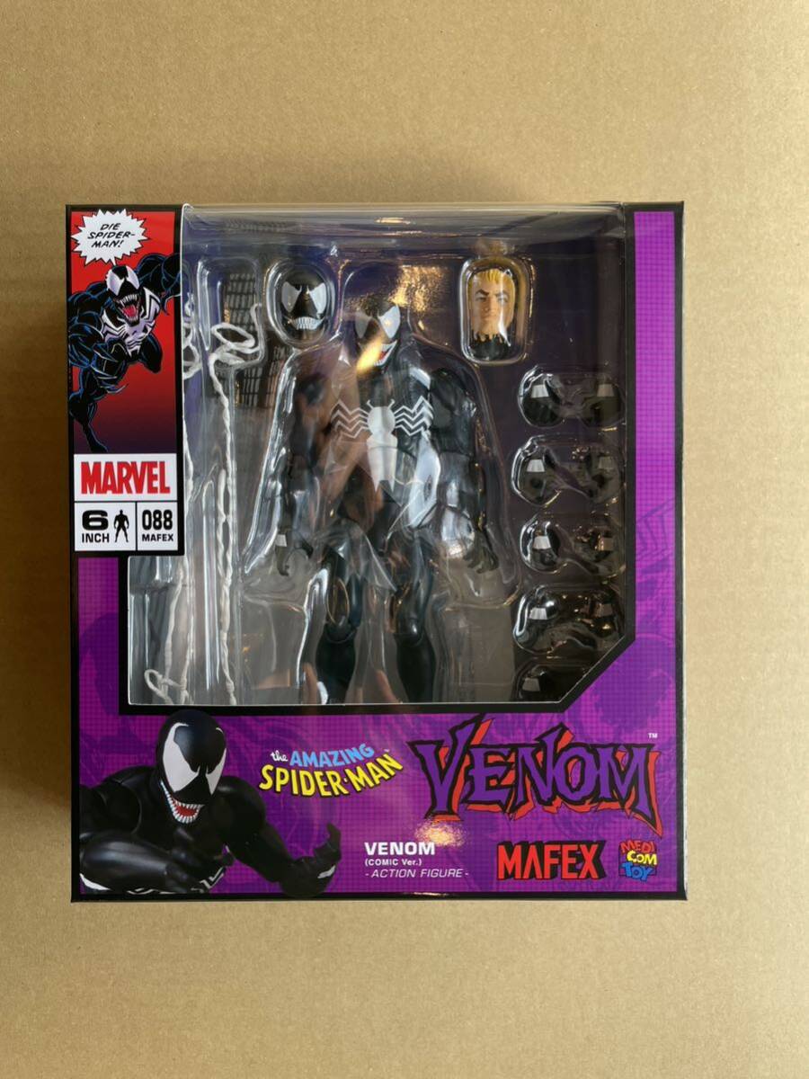 新品 MEDICOM TOY MAFEX No.088 MAFEX VENOM COMIC Ver. マフェックス MARVEL メディコムトイ スパイダーマン Spider-Manの画像4