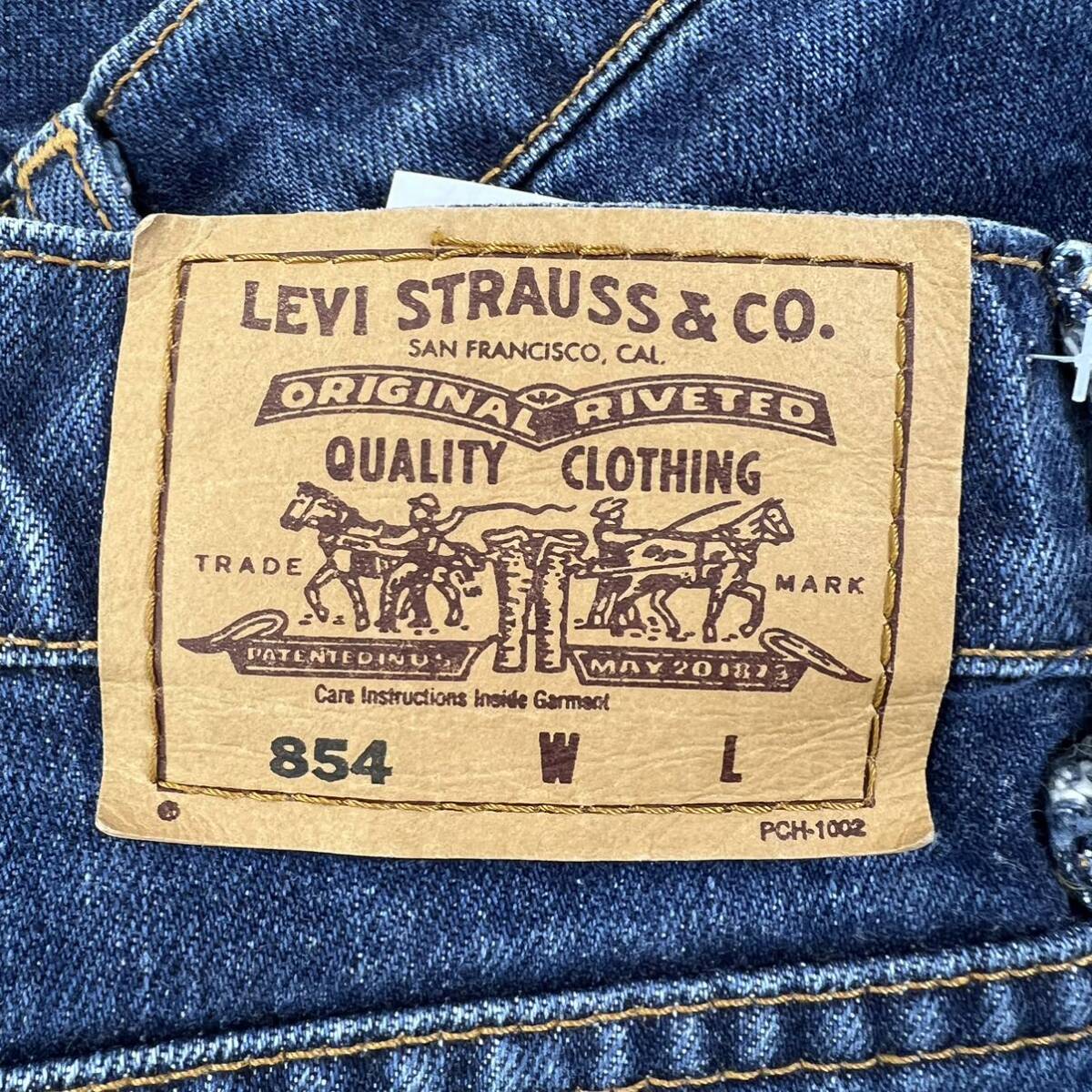 LEVIS ☆ 854 色落ちかけ◎ デニムパンツ インディゴ ジーンズ W32 通年 アメカジ 大人カジュアル 人気 古着 オールド リーバイス■Ja7409_画像6