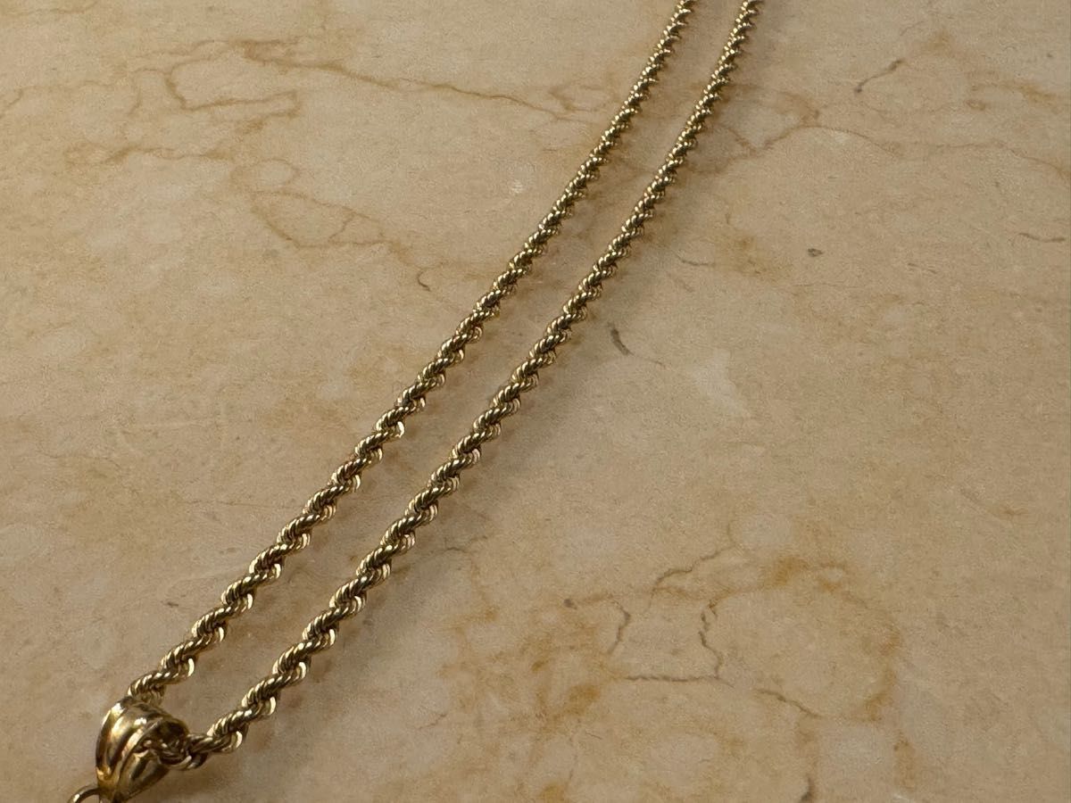 Supreme Justice Gold Pendant 14k&18kロープチェーン幅約2㎜ 長 Supreme Justice Gold Pendant 14k&18kロープチェーン幅約2㎜ 長