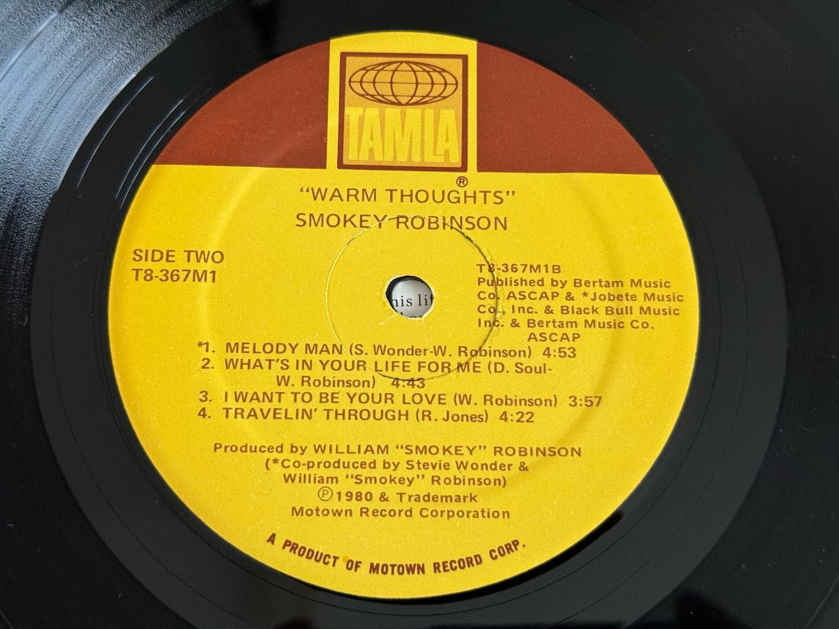 ◆希少SMOKEY ROBINSON / Warm Thoughts ◆LPレコードUS盤◆名盤◆