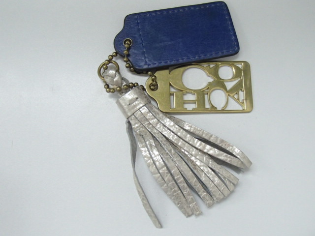 #60100【中古品】COACH コーチ バッグチャーム　タグ　ボールチェーン ロゴプレート ブランド チャーム アクセサリー_画像5