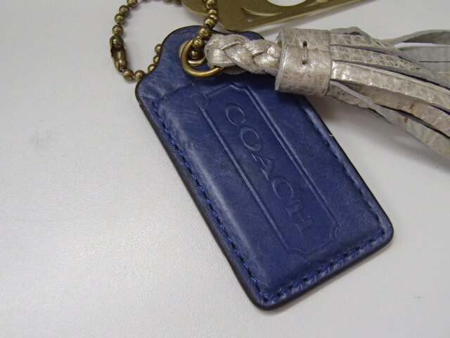 #60100【中古品】COACH コーチ バッグチャーム　タグ　ボールチェーン ロゴプレート ブランド チャーム アクセサリー_画像2