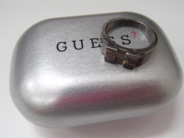 #60101【中古品】GUESS ゲス SV925 リング 6.2ｇ シルバー ブランド アクセサリー 指輪 約15号の画像1