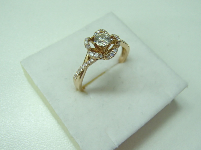 #60223【ジュエリー】K18 リング 刻印〔750 D0.21ct D0.17ct〕 2.3ｇ ROCCA フラワーデザイン ダイヤモンドリング ロッカ ブランドの画像3