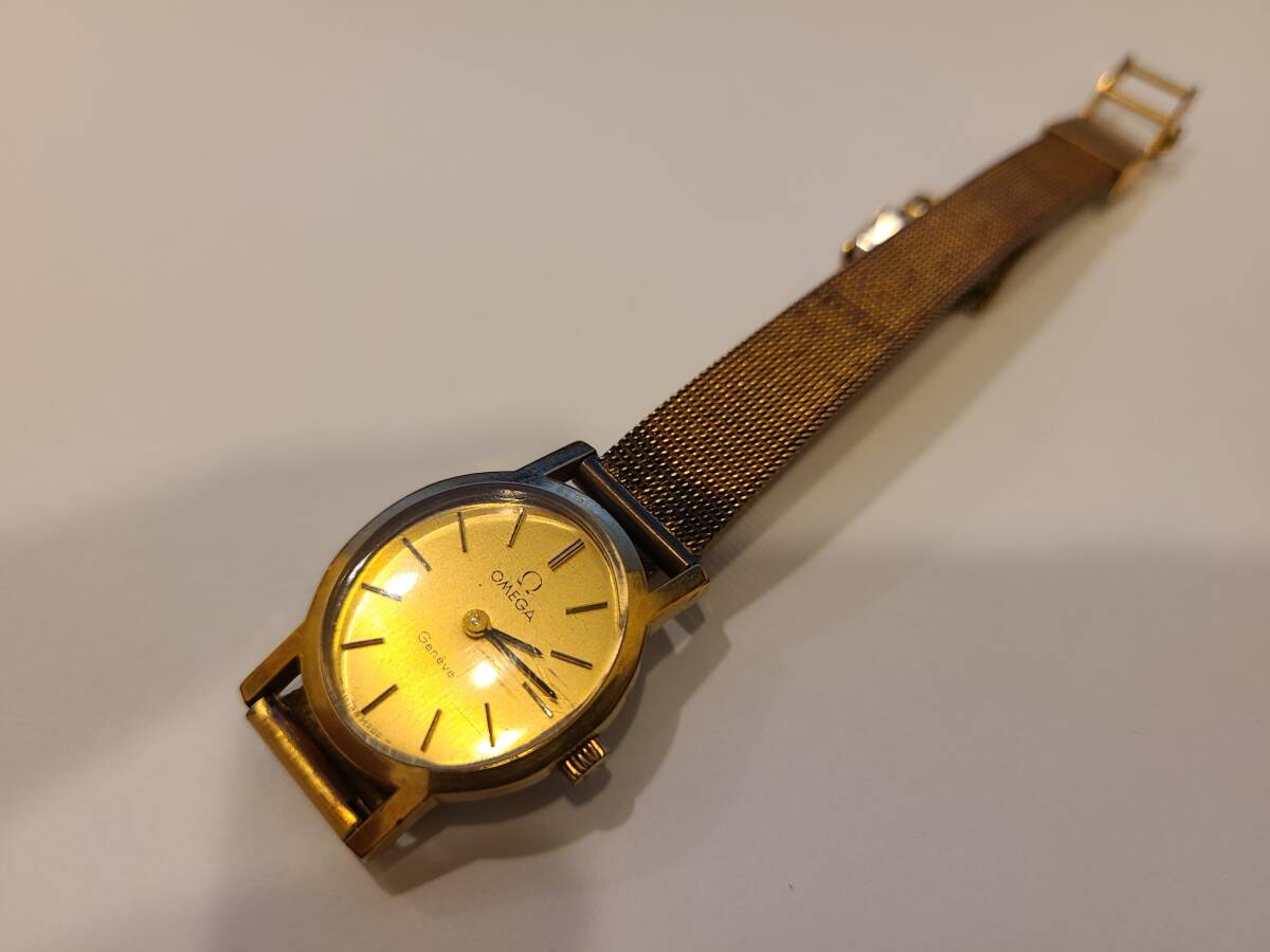 OMEGA オメガ ジュネーブ ヴィンテージ腕時計 レディース GP/SS/手巻/ブレス社外 付属なし 中古稼働品 4-12の画像1