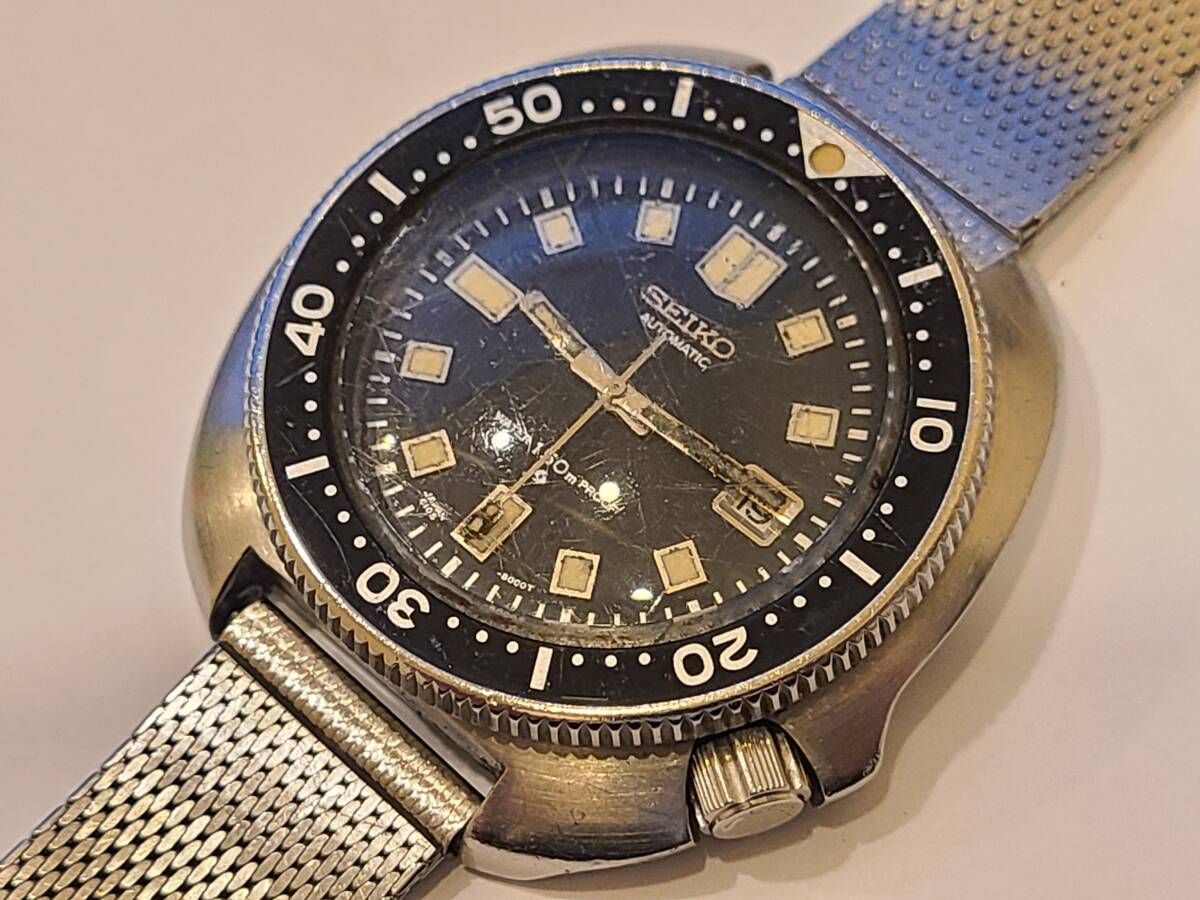 SEIKO セイコー セカンドダイバー 植村ダイバー 中後期型 6105-8110/061005 SS/オートマ ブレス社外 針腐食 中古稼働品 4-14の画像10