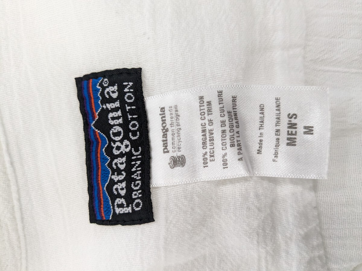 patagonia ロングスリーブ エアコン シャツ Mサイズ 白 Patagonia M's Long-Sleeved A/C Shirt オーガニックコットンの画像3