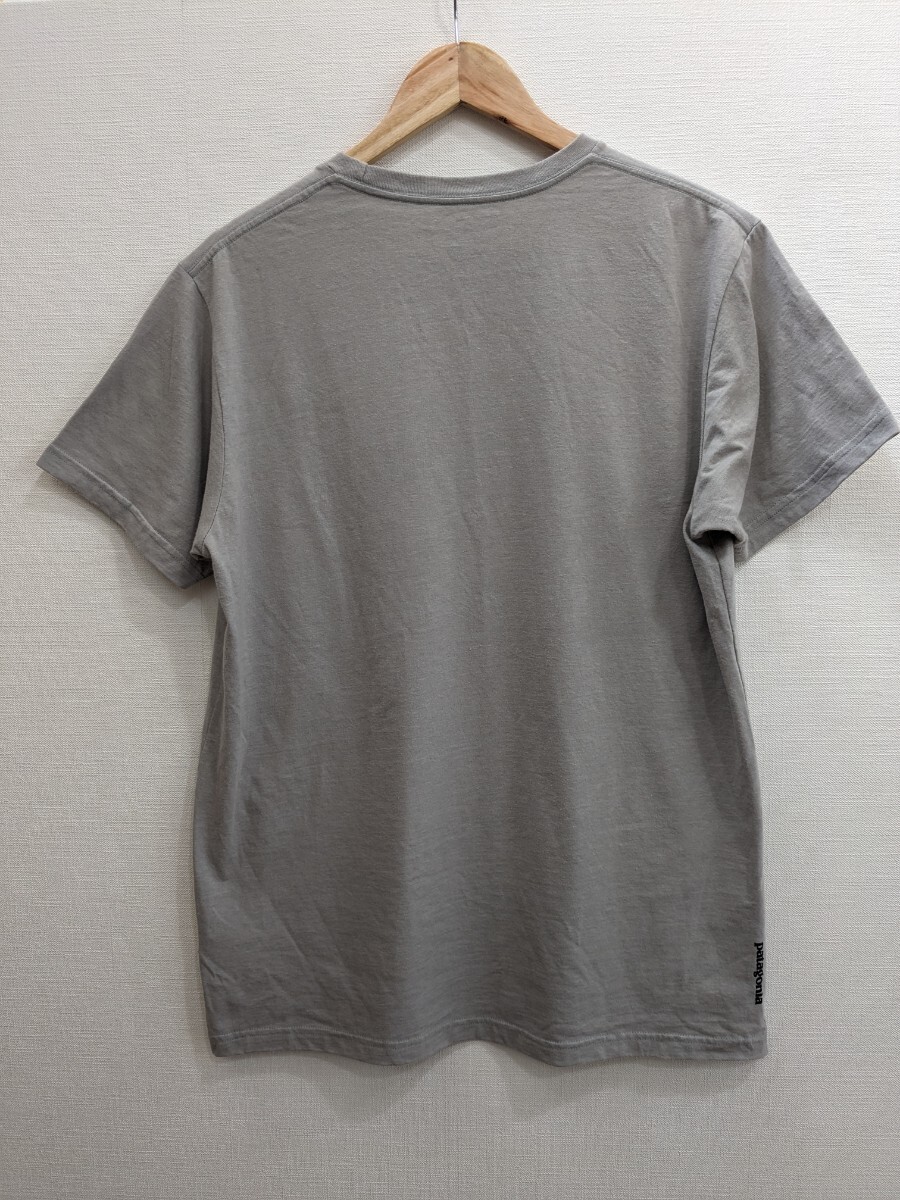パタゴニア　半袖Tシャツ ライトグレー Lサイズ GO LEFT スリムフィット_画像2