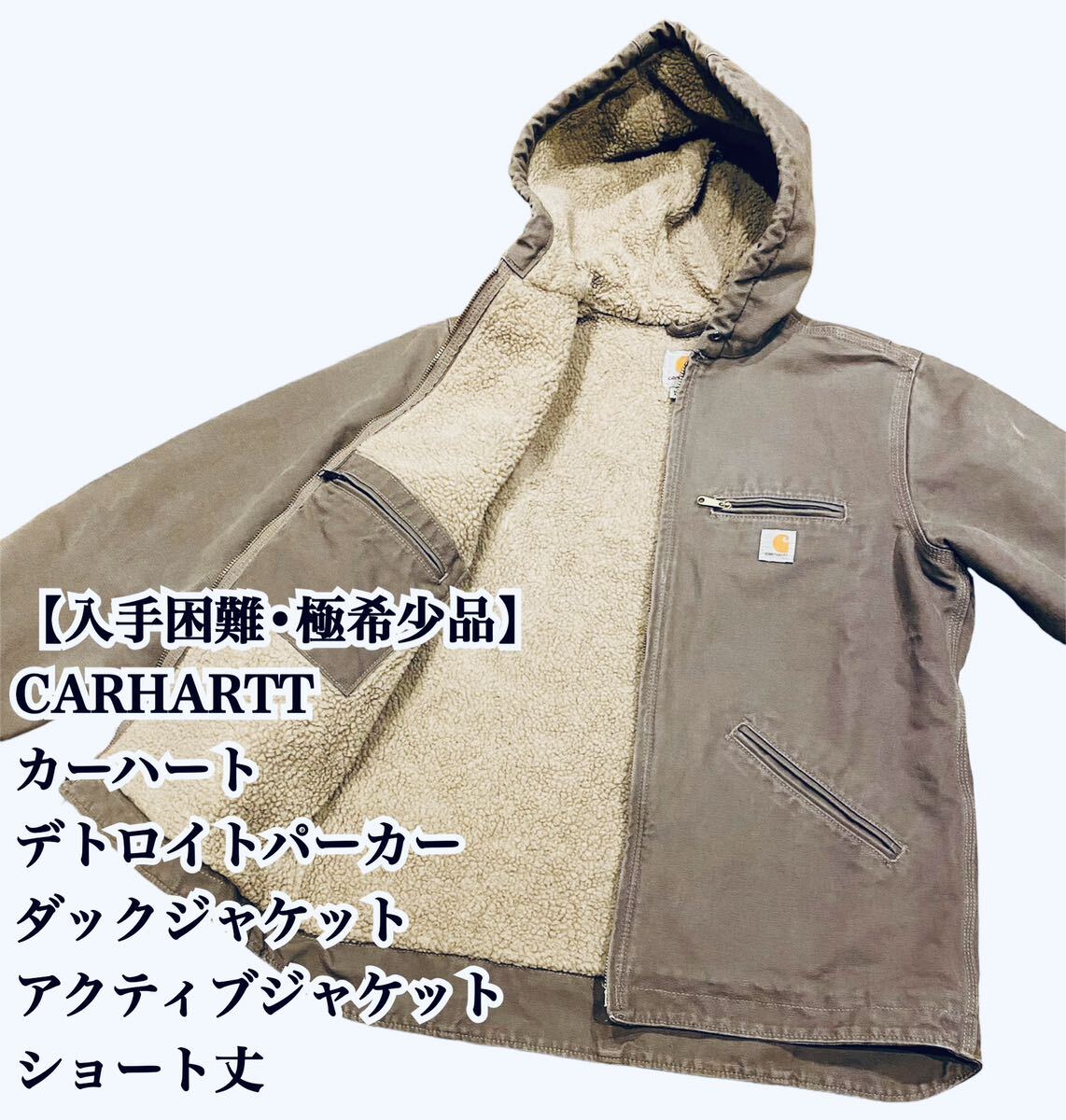 入手困難】CARHARTT デトロイト パーカー ダック アクティブ JKT 入手困難】CARHARTT デトロイト パーカー ダック アクティブ JKT