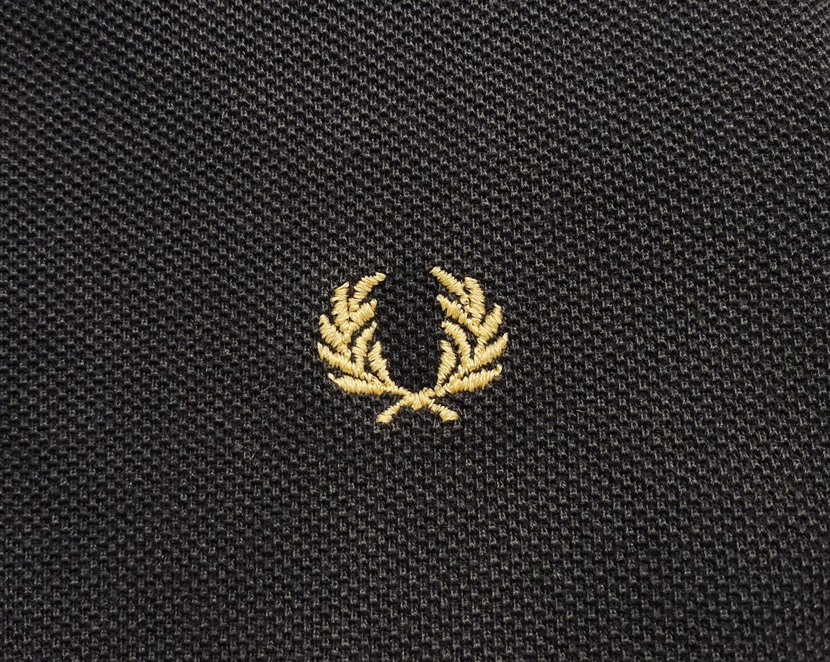 【入手困難】FRED PERRY 鹿の子 ポロシャツ 日本製 フレッドペリー M フレッドペリー 半袖 半袖ポロシャツ 黒 極希少品 大人気 古着