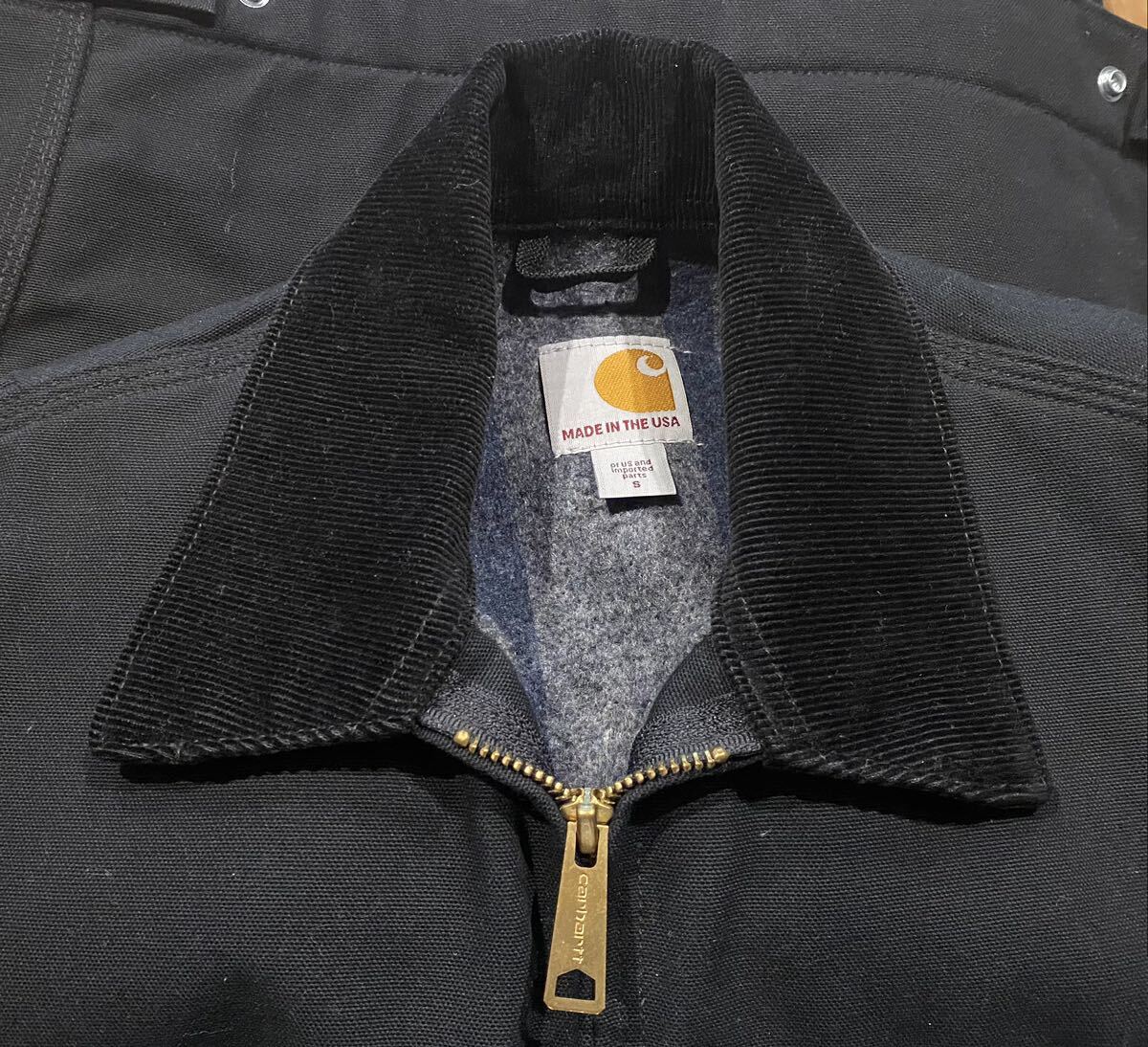 【極美品】CARHARTT デトロイト ジャケット J001 BLK ブラック カーハート ブラック ダック ワークジャケット アクティブ 大人気 ショート