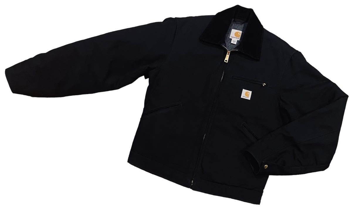 【極美品】CARHARTT デトロイト ジャケット J001 BLK ブラック カーハート ブラック ダック ワークジャケット アクティブ 大人気 ショート