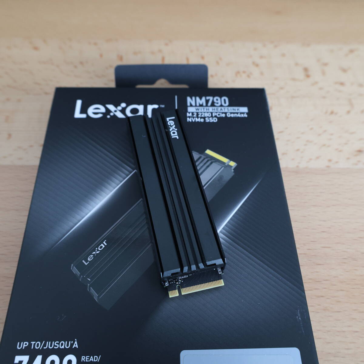 Lexar 内蔵SSD 4TB NM790 ヒートシンク付 M.2 2280 PCle Gen4×4 NVMe ほぼ未使用 ①の画像3