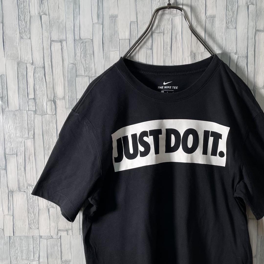 Tシャツ NIKE ブラック 「JUST DO IT」デザイン レディースL