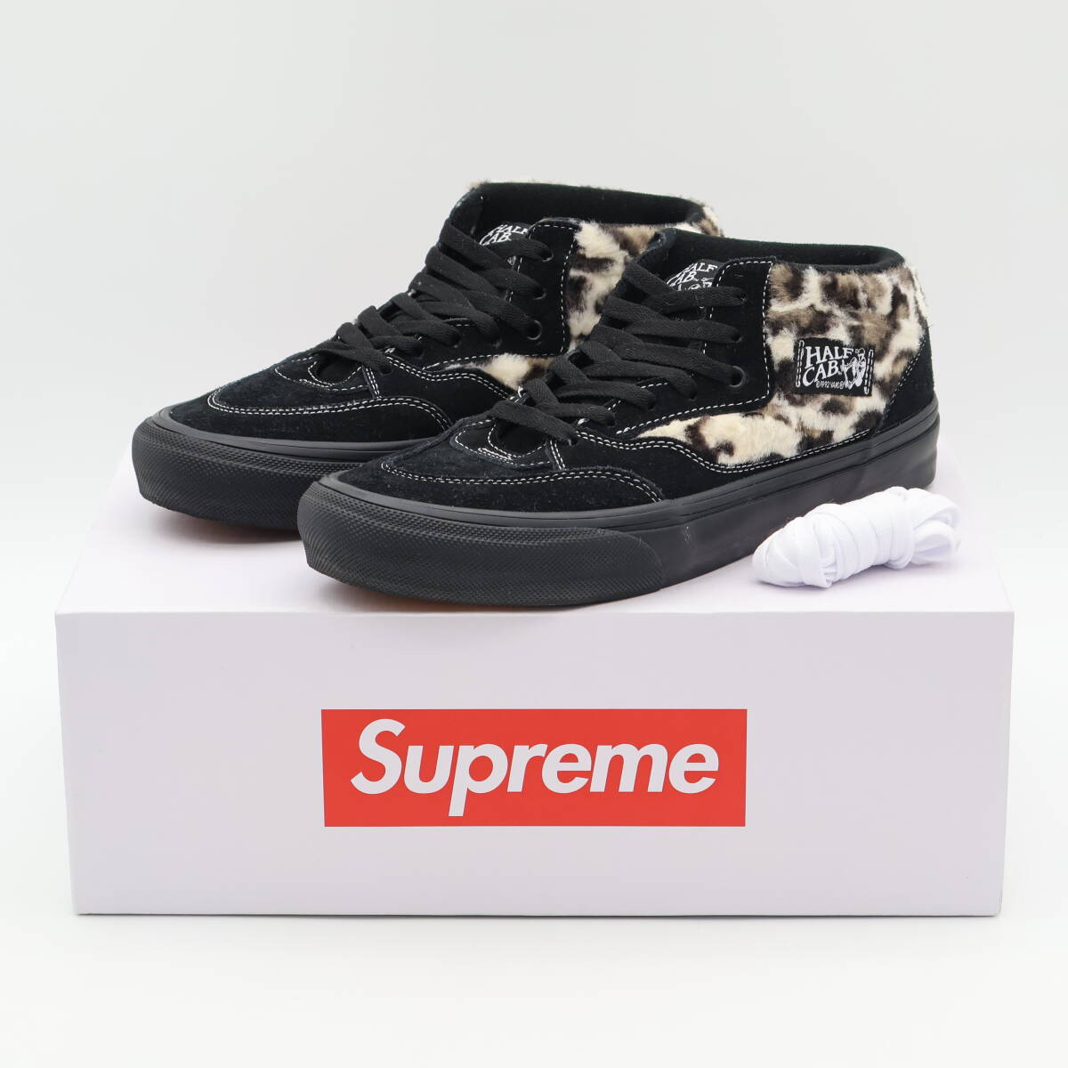 【ほぼ新品】Supreme × Vans Leopard Half Cab Black シュプリーム バンズ レオパード ハーフキャブ ブラック 28.5cm VN0A5KYABMA_画像1